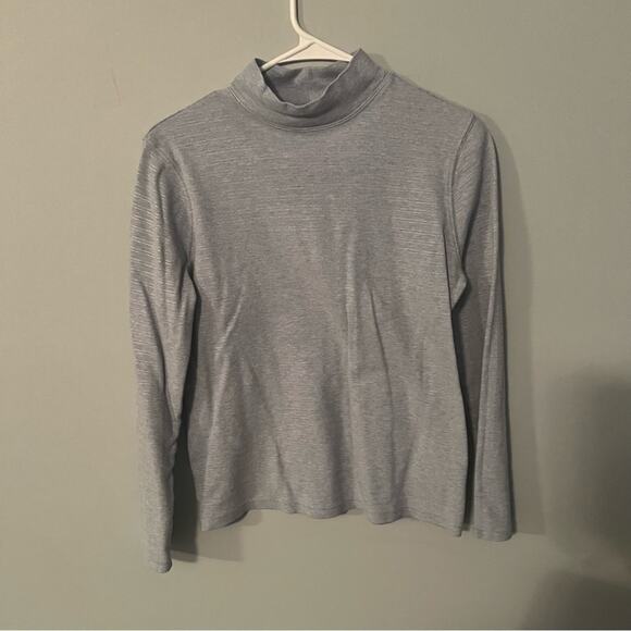 LOT of 2 Studio Works Mock Turtleneck Shirts Women's Size Small Blue Gray - Picture 2 of 9